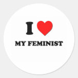 I Love My Feminist Sticker