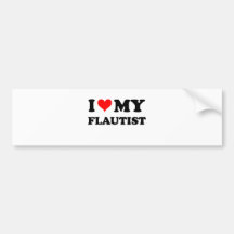 I Love My Flautist Bumper Stickers
