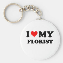 I Love My Florist Keychains