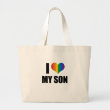 I Love my gay son Canvas Bag