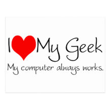 I love my geek post cards