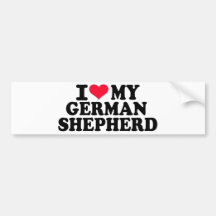 I love my German Shepherd Bumper Stickers