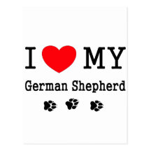 I Love My German Shepherd Post Card