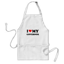 I Love My Governor Aprons