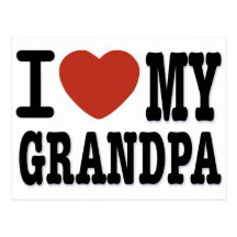 I LOVE MY GRANDPA POSTCARD
