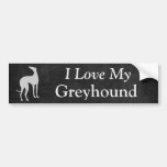I Love My Greyhound Bumper Sticker