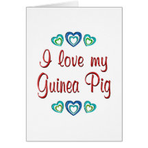 I Love My Guinea Pig Greeting Card