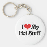 I Love My Hot Stuff Keychain
