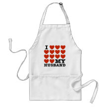 I Love My Husband Aprons