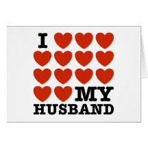 I Love My Husband Greeting Card
