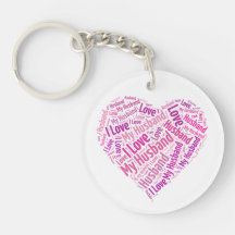 I Love My Husband Keychain