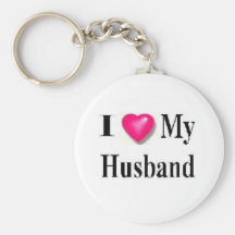i love my husband keychains