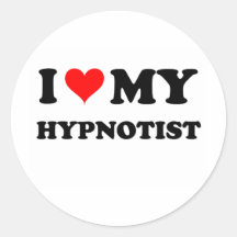 I Love My Hypnotist Sticker