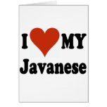I Love My Javanese Cat Merchandise Card