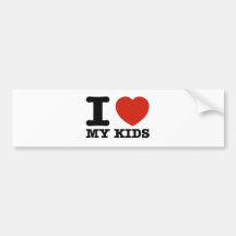I love my Kids Bumper Sticker