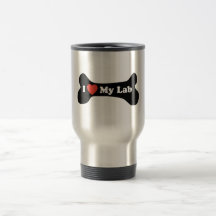 I Love My Lab - Dog Bone Mug