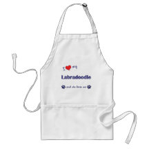 I Love My Labradoodle (Female Dog) Apron