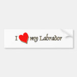 I  Love my Labrador Bumper Sticker