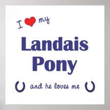 I Love My Landais Pony (Male Pony) Posters