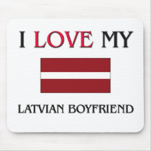 I Love My Latvian Boyfriend Mousemat