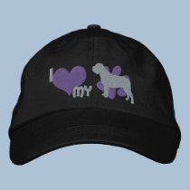 I Love my Mastiff embroidered hats