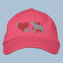 I Love my Mastiff embroidered hats