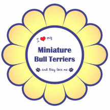 I Love My Miniature Bull Terriers (Multiple Dogs) Photo Cutout