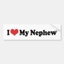 I Love My Nephew Bumper Sticker