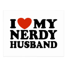 I Love My Nerdy Husband Postcards