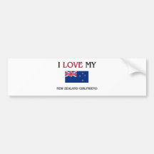 I Love My New Zealand Girlfriend Bumper Sticker