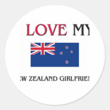 I Love My New Zealand Girlfriend Stickers
