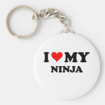 I Love My Ninja Keychain