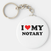 I Love My Notary Keychains