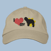 I Love my Old English Sheepdog embroidered hats