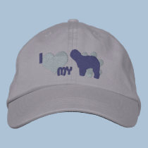 I Love my Old English Sheepdog embroidered hats