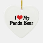 I Love My Panda Bear Ornament