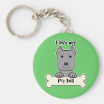I Love My Pitbull Key Chain