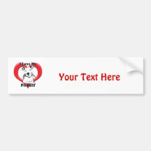 I Love My PitBull Logo Bumper Sticker