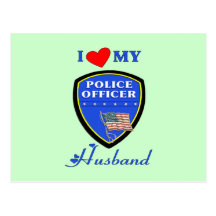 I Love My Police Husband Post Cards