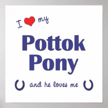 I Love My Pottok Pony (Male Pony) Posters