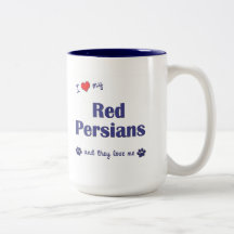 I Love My Red Persians (Multiple Cats) Coffee Mugs