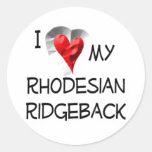 I Love My Rhodesian Ridgeback Sticker