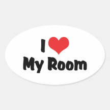 I Love My Room Stickers