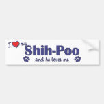 I Love My Shih-Poo (Male Dog) Bumper Stickers