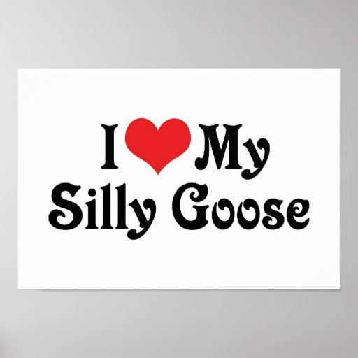 I Love My Silly Goose Print