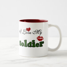 I Love My Soldier Tshirts and Gifts Mugs