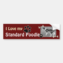 I love my Standard Poodle Bumper Sticker