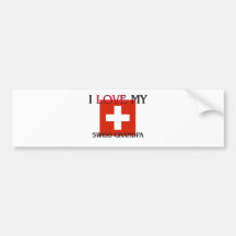 I Love My Swiss Grandpa Bumper Sticker