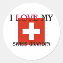 I Love My Swiss Grandpa Stickers