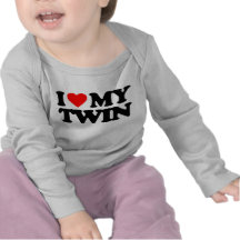 I LOVE MY TWIN TSHIRT
